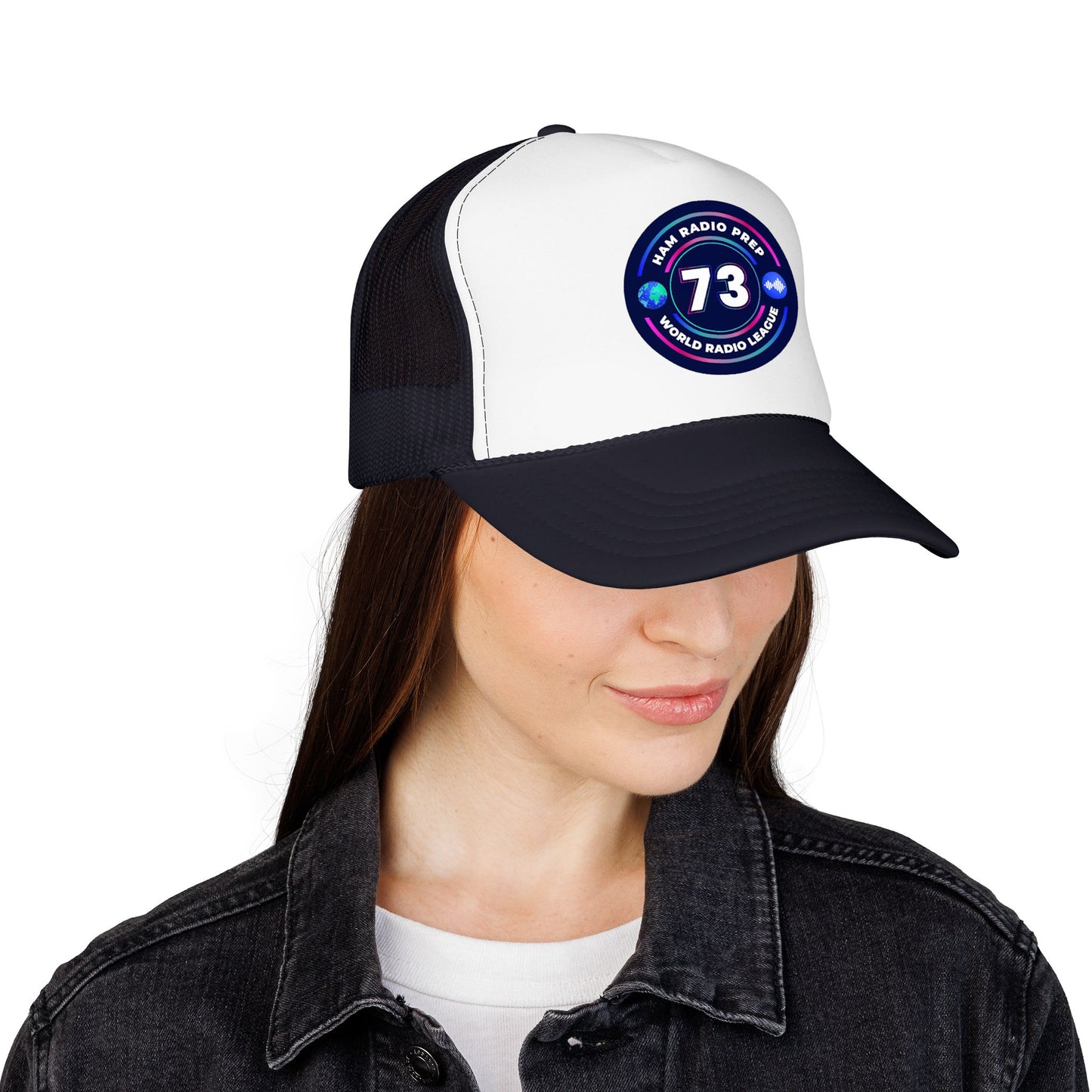 Ham Radio Trucker Hat — '73' World Radio League Patch Cap