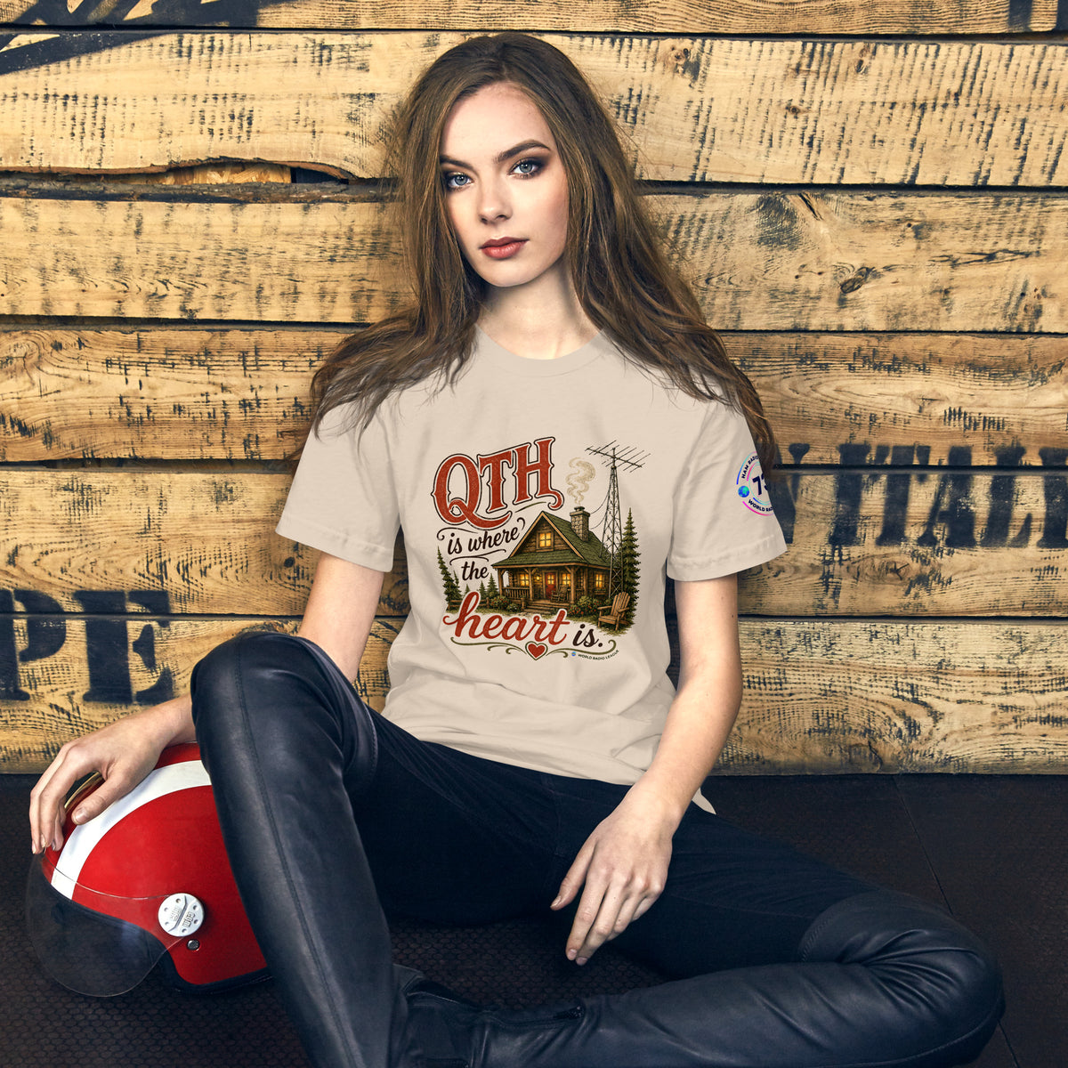 "Q Code T-shirt - QTH Is Where The Heart" by World Radio League