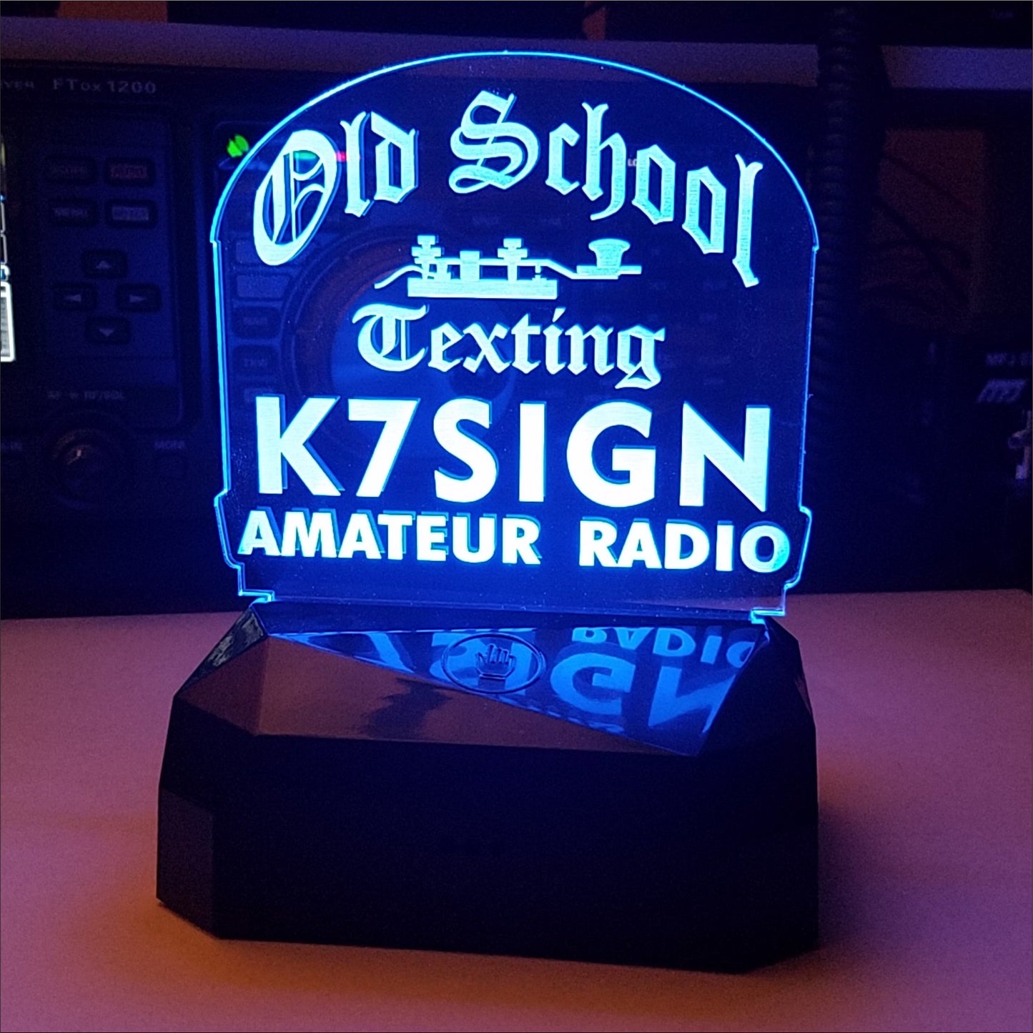 Lighted CW Old School Texting Callsign Display LED