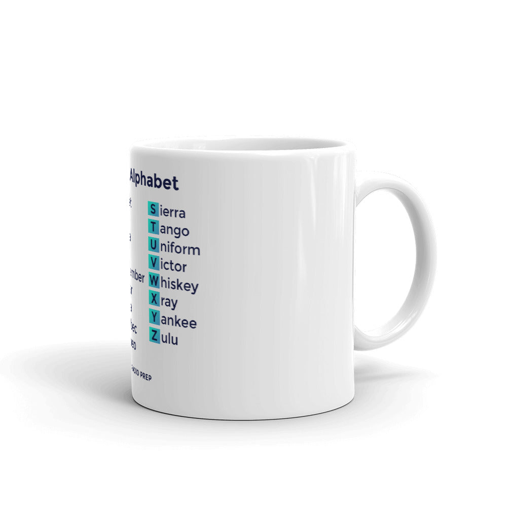 Phonetic Alphabet White Mug