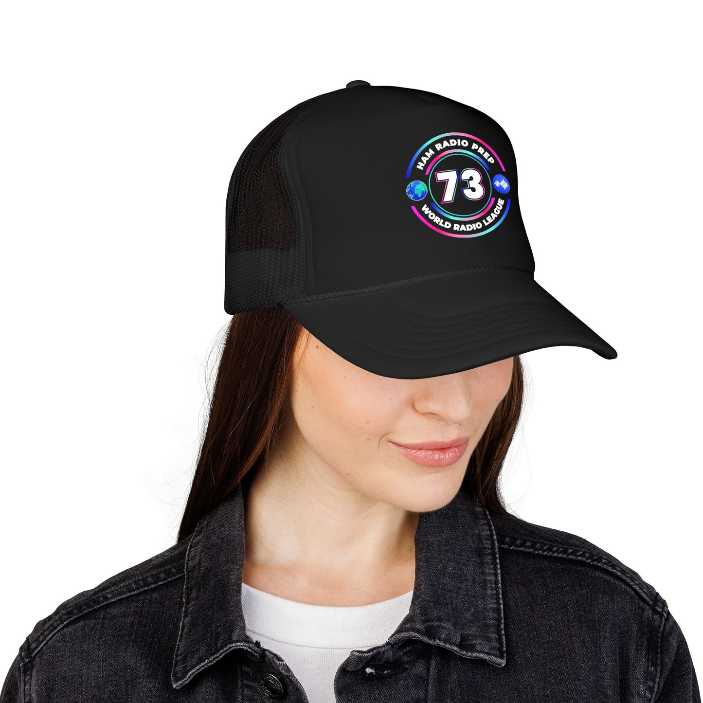 Ham Radio Trucker Hat — '73' World Radio League Patch Cap
