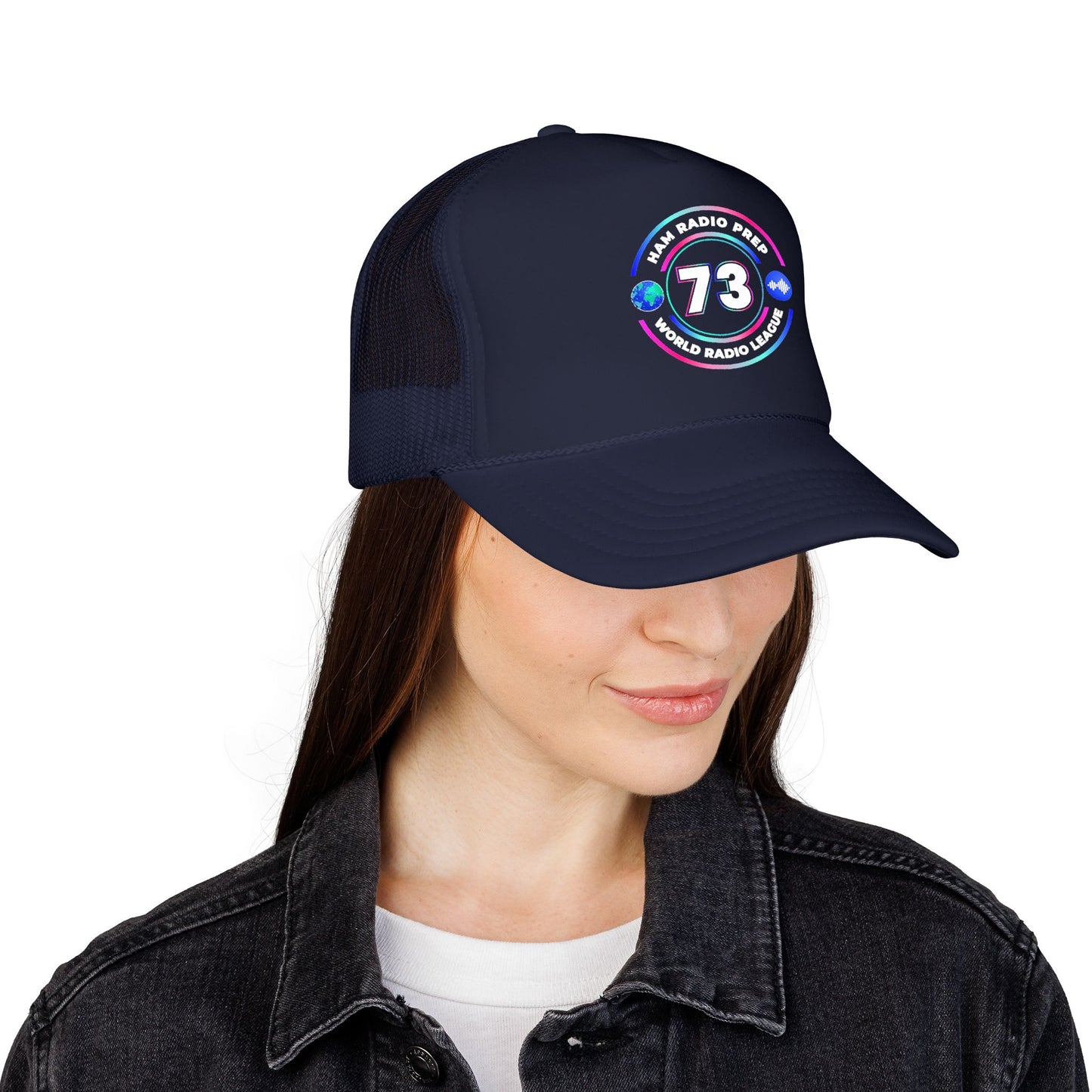 Ham Radio Trucker Hat — '73' World Radio League Patch Cap