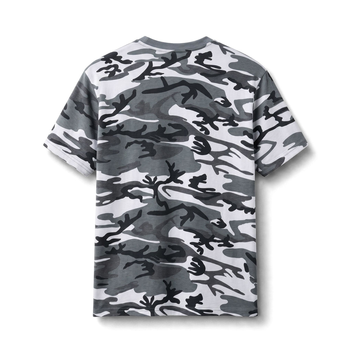 Camo Cotton Tee — Military Green Camouflage T-Shirt with '73' Patch
