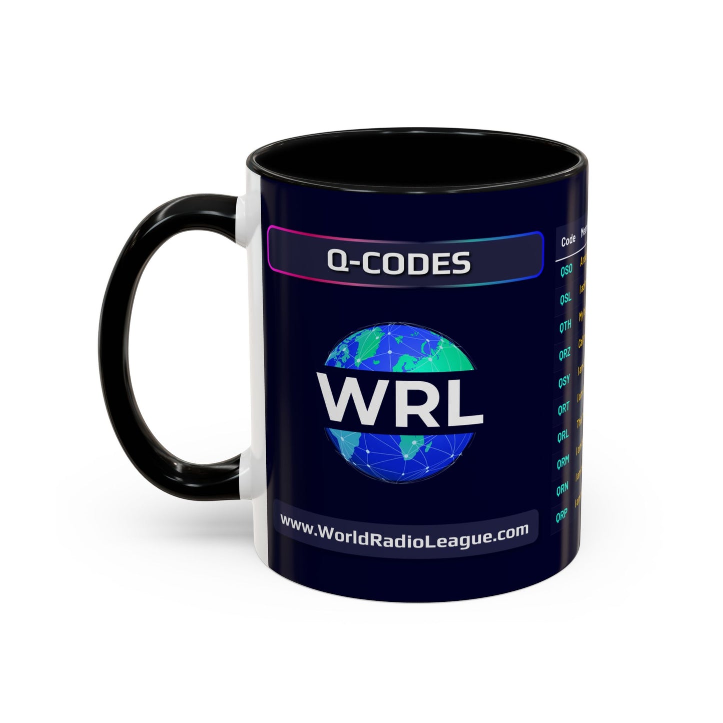 World Radio League mug - Q Codes