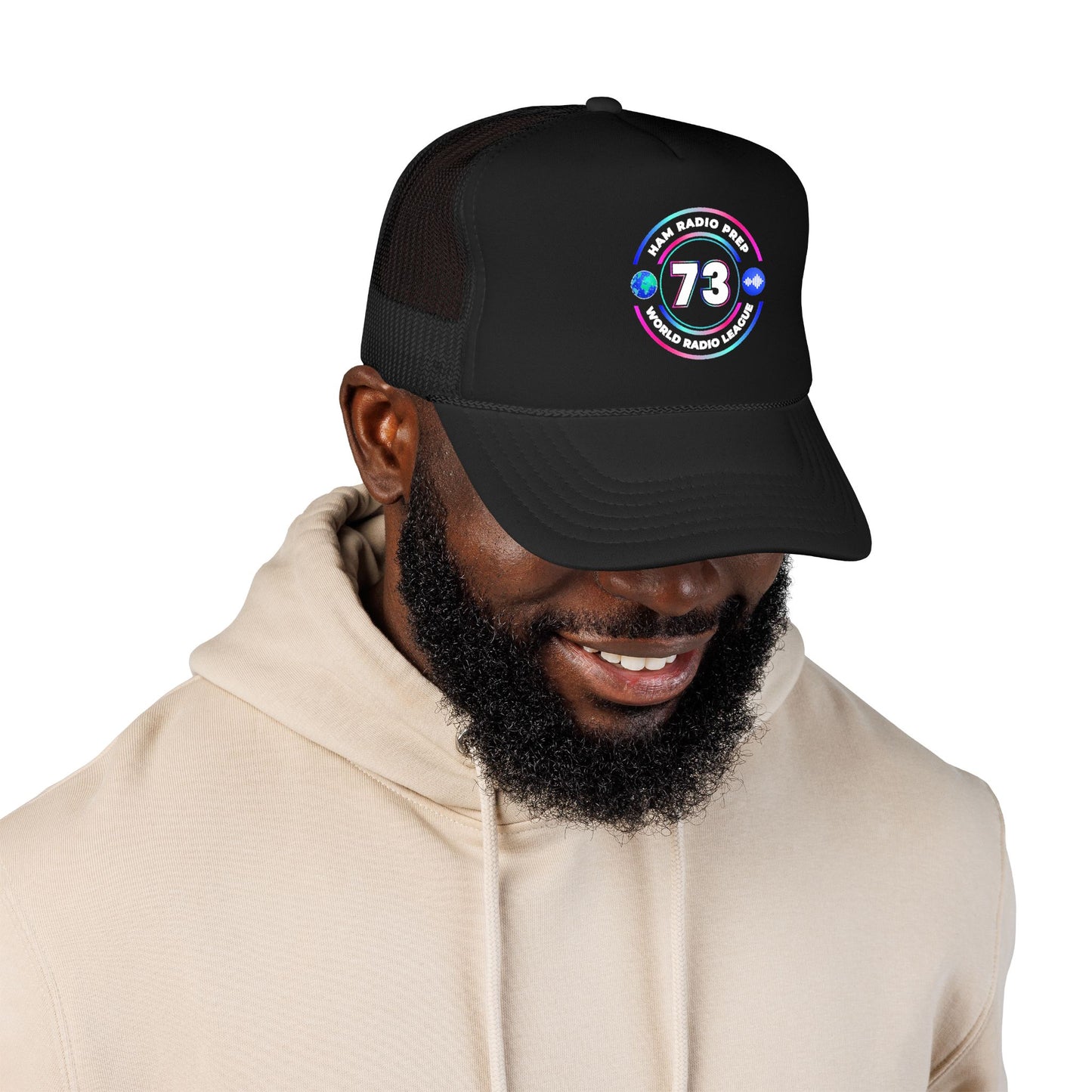 Ham Radio Trucker Hat — '73' World Radio League Patch Cap
