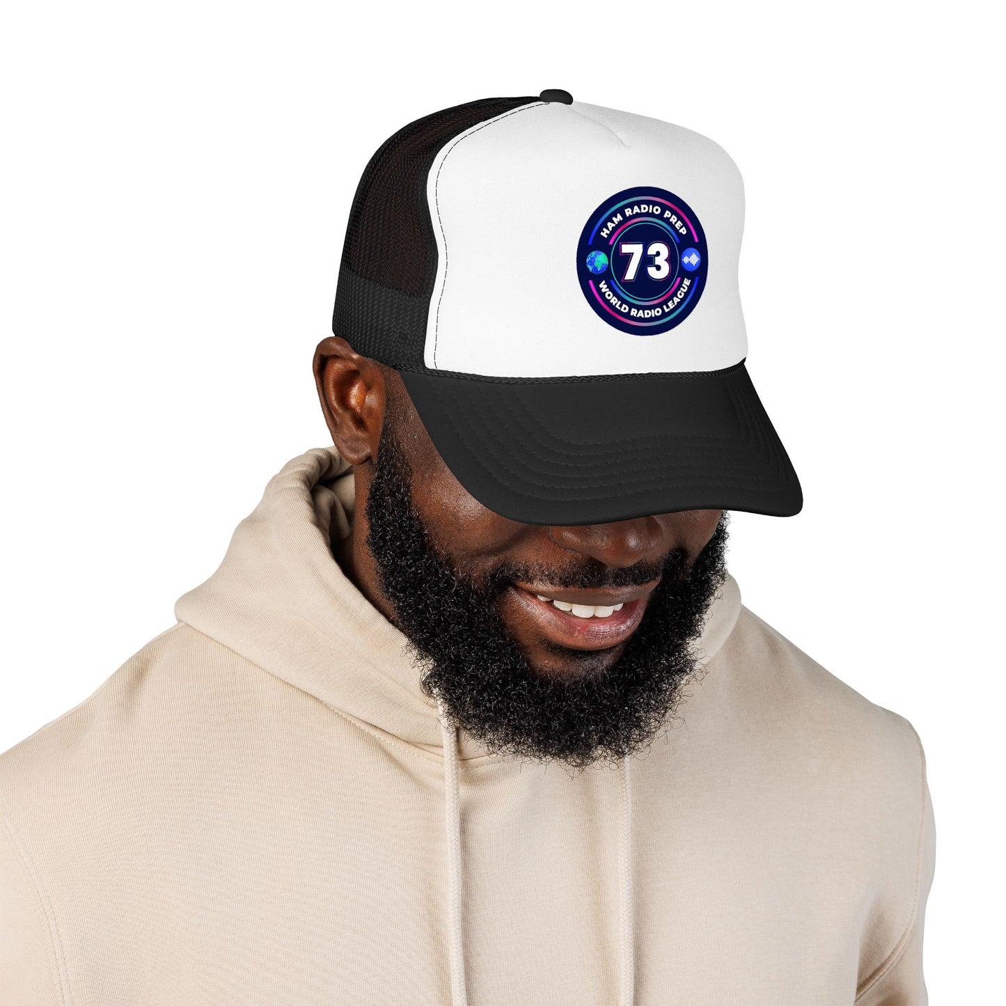 Ham Radio Trucker Hat — '73' World Radio League Patch Cap
