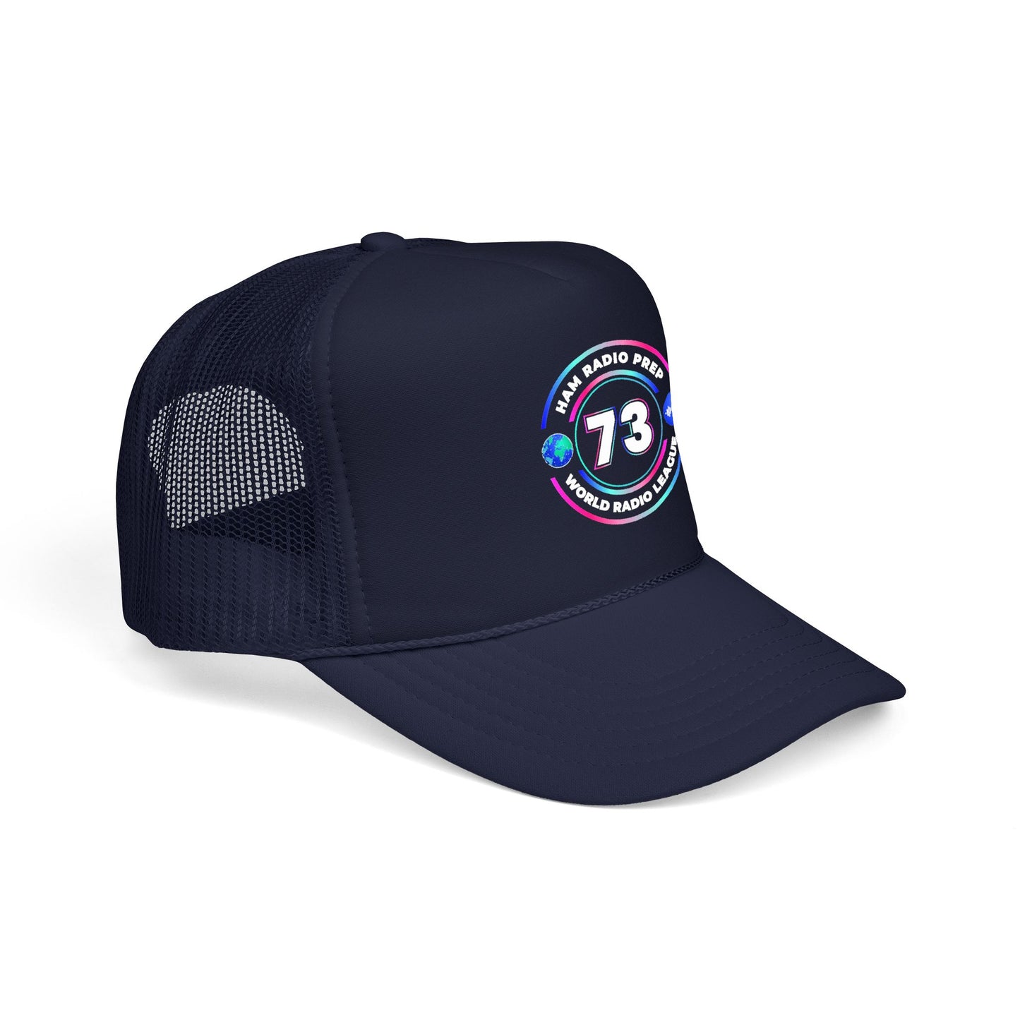 Ham Radio Trucker Hat — '73' World Radio League Patch Cap