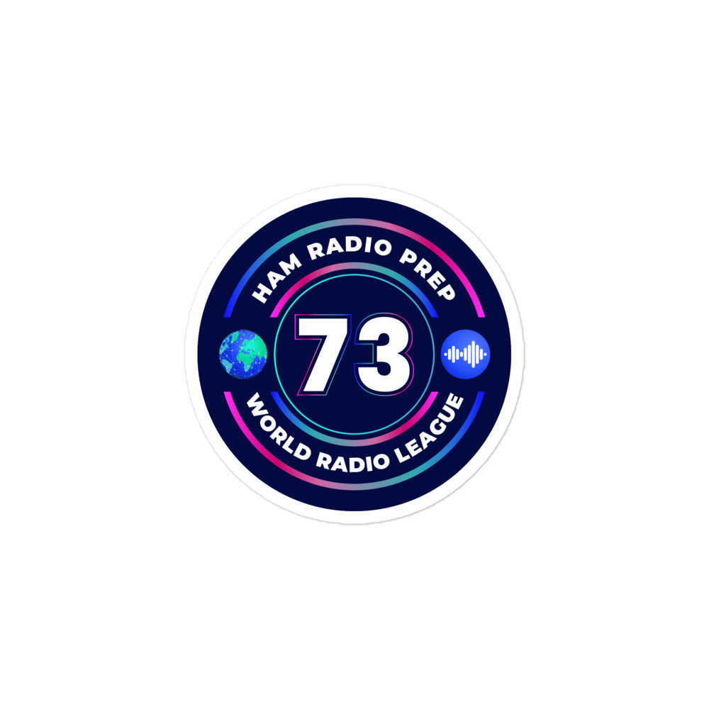 Ham Radio Prep & World Radio League Sticker - 73