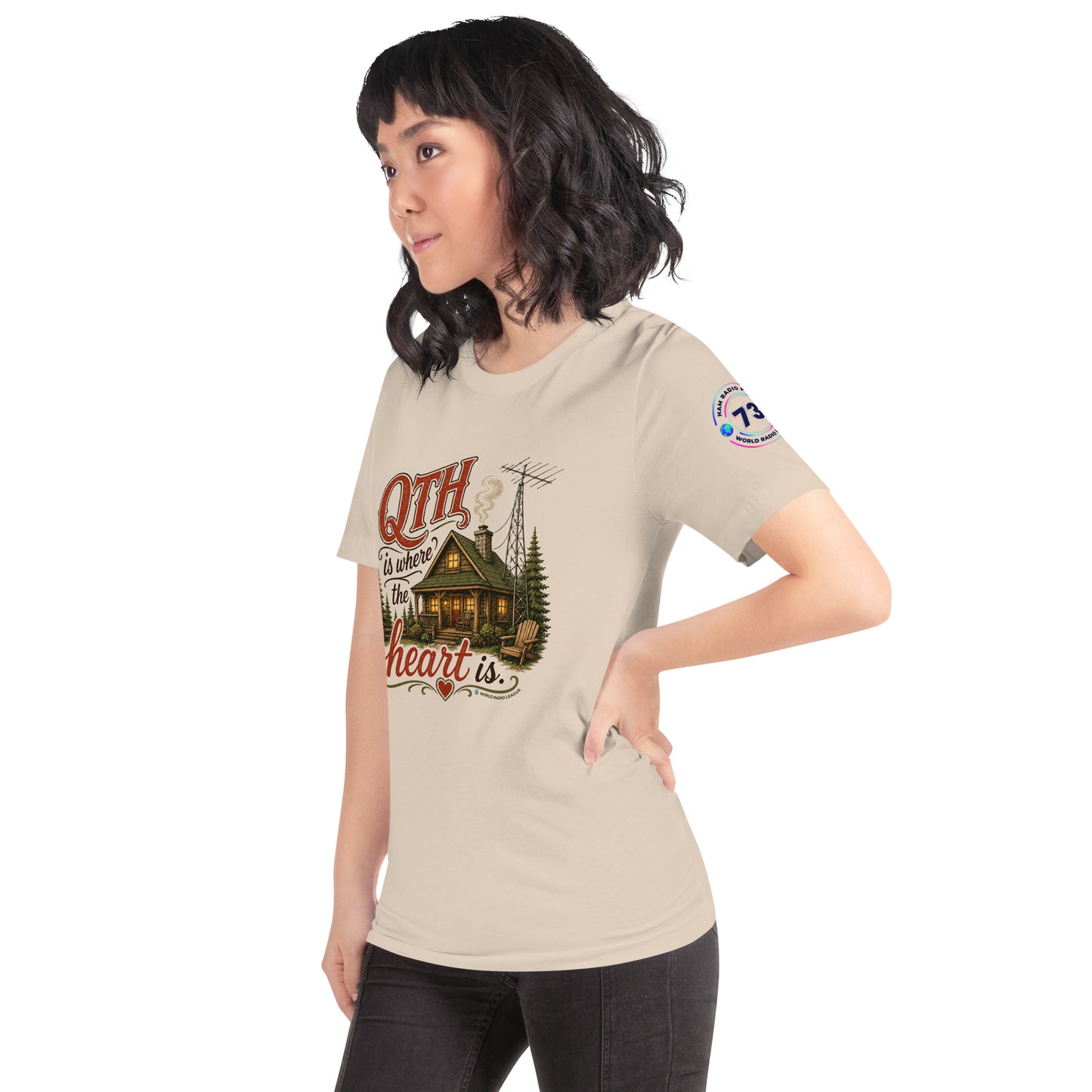 "Q Code T-shirt - QTH Is Where The Heart" by World Radio League