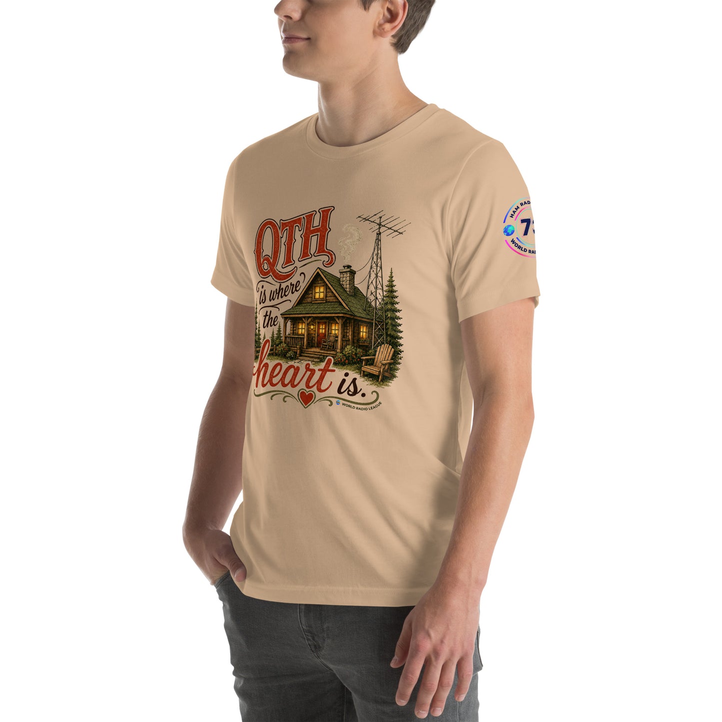 "Q Code T-shirt - QTH Is Where The Heart" by World Radio League