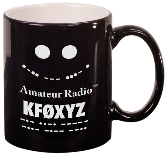 Call Sign Coffee Mug - I Love Amateur Radio (Round)