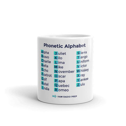 Phonetic Alphabet White Mug
